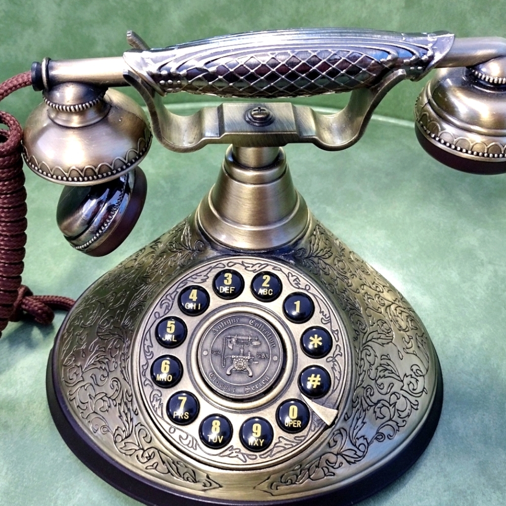 Antique Style Push Button Rotary Phone